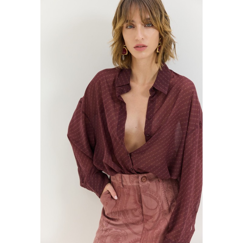Heather Shirt (Old Tie Bordeaux)