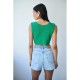CROP TOP PIQUE GREEN