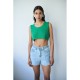CROP TOP PIQUE GREEN