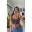 Mariliza Bamboo Crop Top Blue