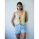 Crop Top Lurex Strass cord  pink S4TSCT0053