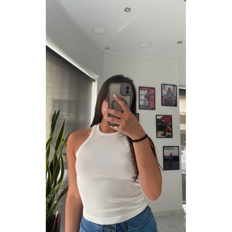Eri Bamboo Tank Top White