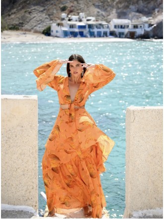 Gloria Dress (Burned orange)