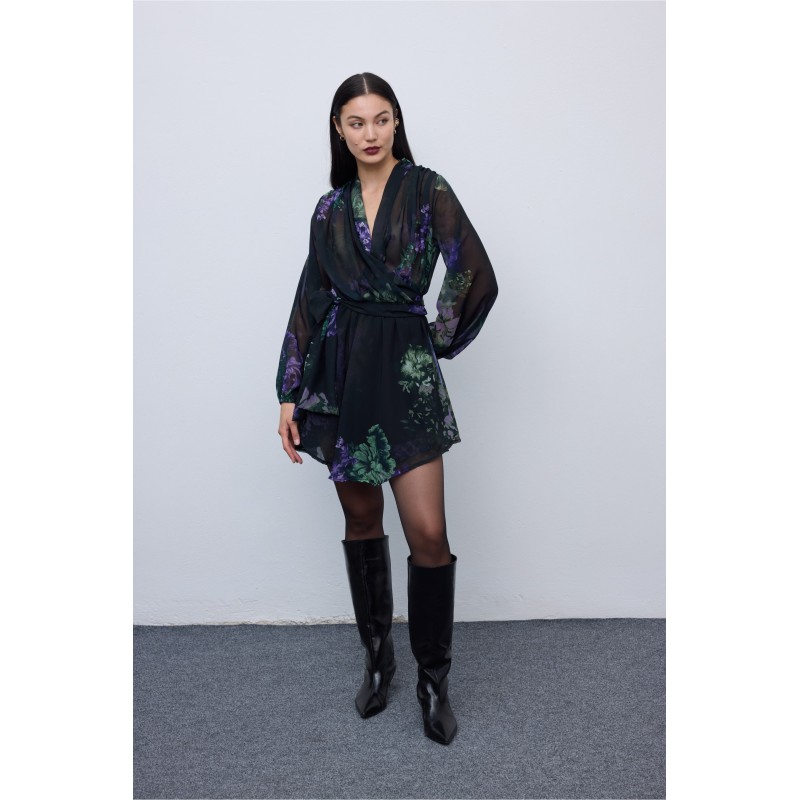 Vittoria Mini Silky Wrap Dress