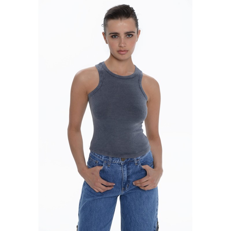 Eri Bamboo Tank Top Blue