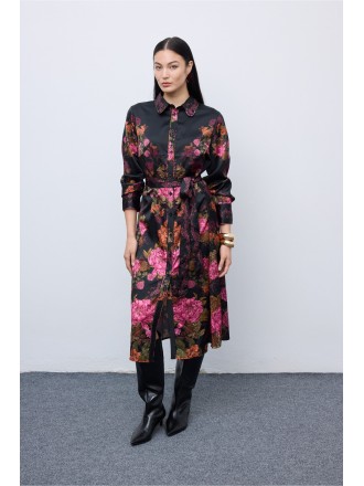 Winter Bloom Shirtdress