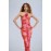 Bareheat coral mesh maxi dress